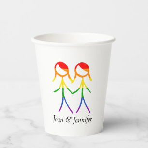 Liefde in kleur papieren bekers