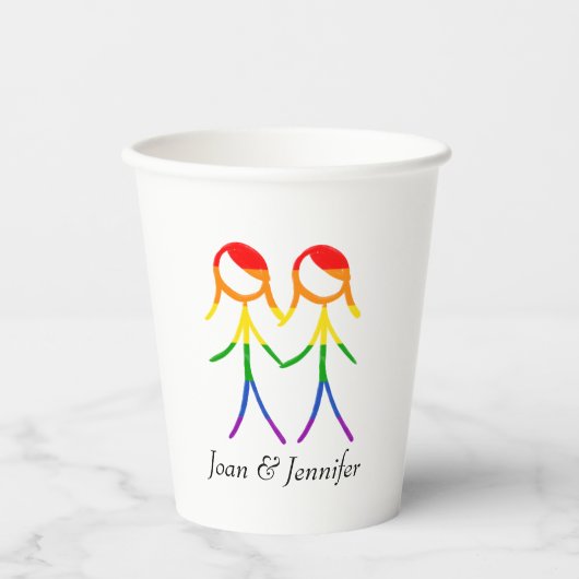 Liefde in kleur papieren bekers (Voorkant)