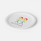 Liefde in kleur papieren bordje (Gekanteld)