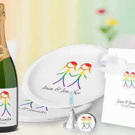 Liefde in kleur papieren bordje