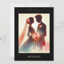 Liefde in kleur plat save the date kaart