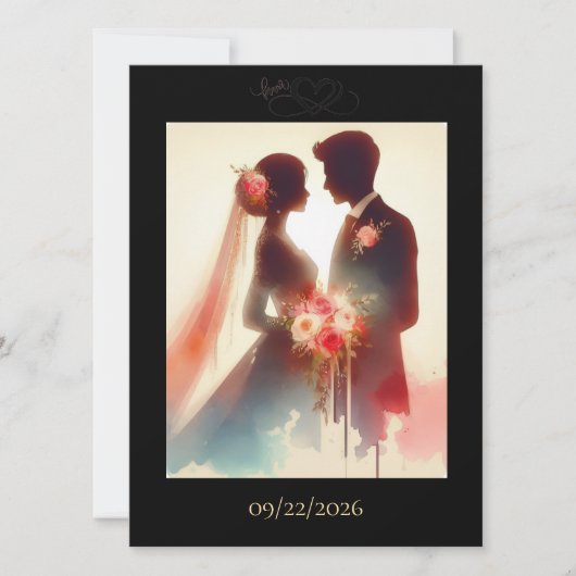 Liefde in kleur plat save the date kaart (Voorkant)