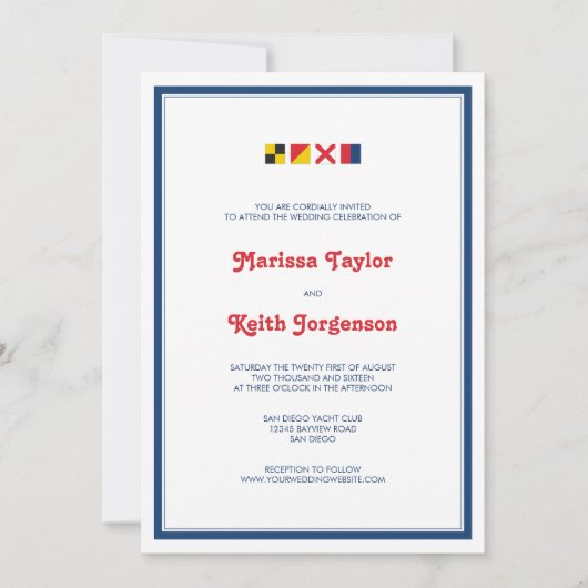 LIEFDE in kleurrijke nautische vlaggen 2 Kaart (Voorkant)