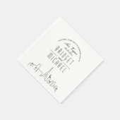 Liefde in Las Vegas | Moderne Deco City Skyline Servet (Hoek)