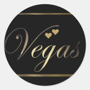 Liefde in Las Vegas Ronde Sticker
