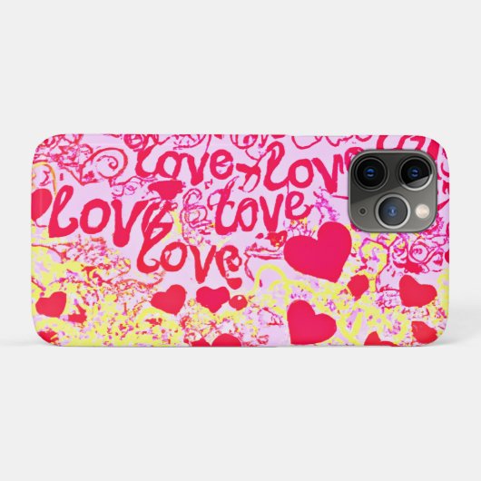 Liefde in Levendig Kleurenpatroon Case-Mate iPhone Case (Achterkant (horizontaal))