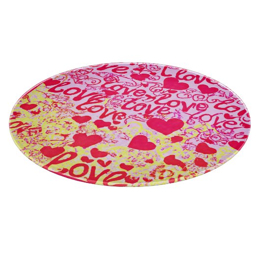 Liefde in Levendig Kleurenpatroon Snijplank (Hoek)