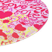 Liefde in Levendig Kleurenpatroon Snijplank (Hoek)