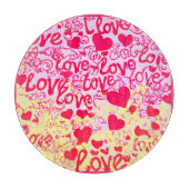 Liefde in Levendig Kleurenpatroon Snijplank (Voorkant)