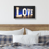 Liefde in licht canvas afdruk (Insitu (Slaapkamer))