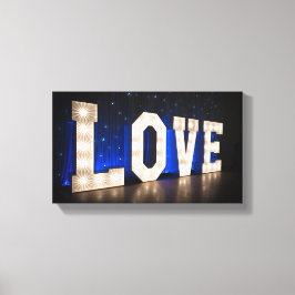 Liefde in licht canvas afdruk