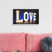 Liefde in licht canvas afdruk (Insitu (Woonkamer))