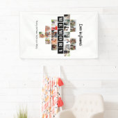 Liefde in lijstjes Hart 20 foto collage Romantisch Spandoek (Insitu)