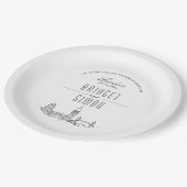 Liefde in Londen Bruiloft Papieren Bordje (Gekanteld)