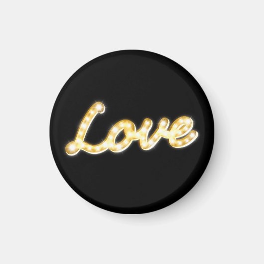 Liefde in Marquee Lights Magnet (Voorkant)