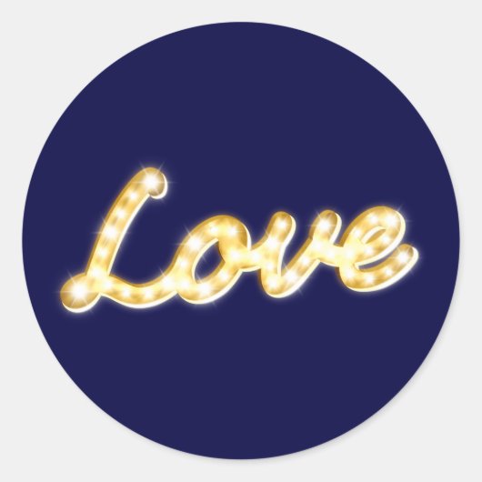 Liefde in marquee Lights Sticker - marine (Voorkant)
