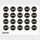 Liefde in marquee Lights Sticker - zwart (Vel)
