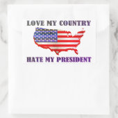 Liefde in mijn land rechthoekige sticker (Tas)