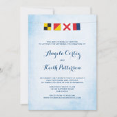 LIEFDE in Nautisch Signaal Vlaggen Cloud Blauw Kaart (Voorkant)