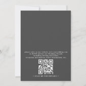 Liefde in New York Elegante Moderne QR Code Trouwe Kaart (Achterkant)