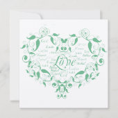 Liefde in om het even welke Groene Aansporing van  Kaart (Voorkant)