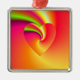 Liefde in onrust - aan het einde van de regenboog metalen ornament