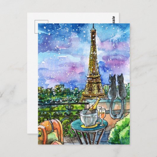 Liefde in Parijs Briefkaart (Voorkant / Achterkant)