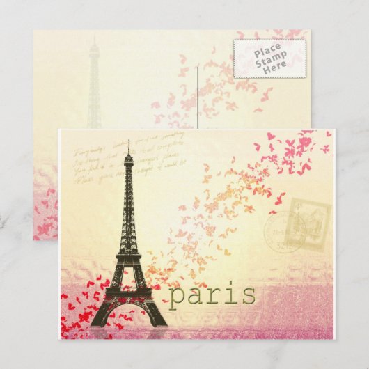 Liefde in Parijs Briefkaart (Voorkant / Achterkant)