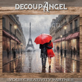 Liefde in Parijs - Decoupage - Tissuepapier