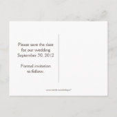 Liefde in Parijs Save The Date Aankondigingskaart (Achterkant)