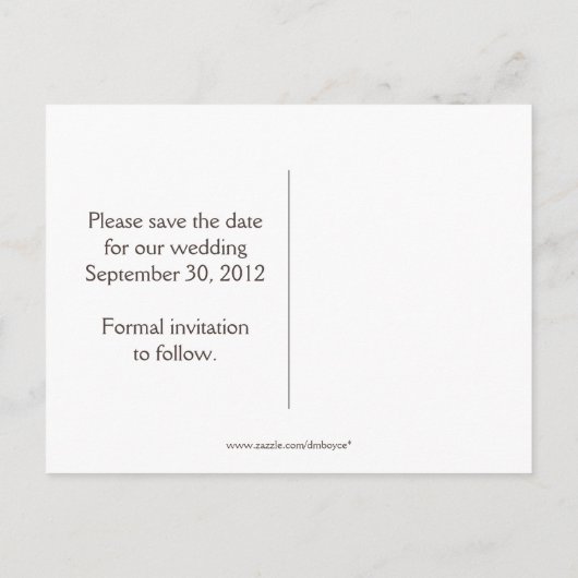 Liefde in Parijs Save The Date Aankondigingskaart (Achterkant)