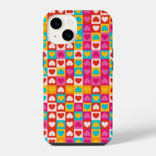 Liefde in patronen iPhone 14 hoesje