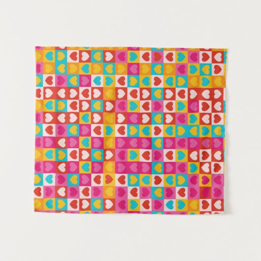 Liefde in patronen wandkleed (Voorkant (horizontaal))