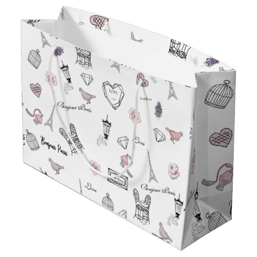 Liefde in Peris Bohemian Chic Floral Boho Girl Groot Cadeauzakje (Achterkant Gekanteld)