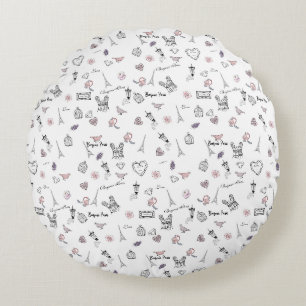 Liefde in Peris Bohemian Chic Floral Boho Girl Rond Kussen