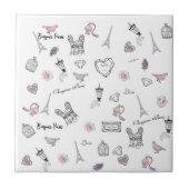 Liefde in Peris Bohemian Chic Floral Boho Girl Tegeltje (Voorkant)