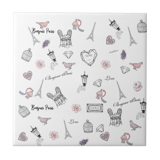 Liefde in Peris Bohemian Chic Floral Boho Girl Tegeltje (Voorkant)