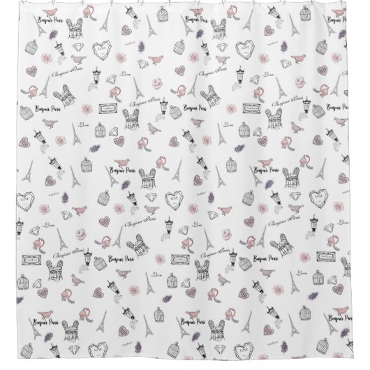 Liefde in Peris Bohemian Chic Floral Boho Girlly Douchegordijn (Voorkant)