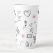 Liefde in Peris Bohemian Chic Floral Boho Girlly Latte Mok (Voorkant)