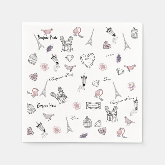 Liefde in Peris Bohemian Chic Floral Boho Girlly Servet (Voorkant)