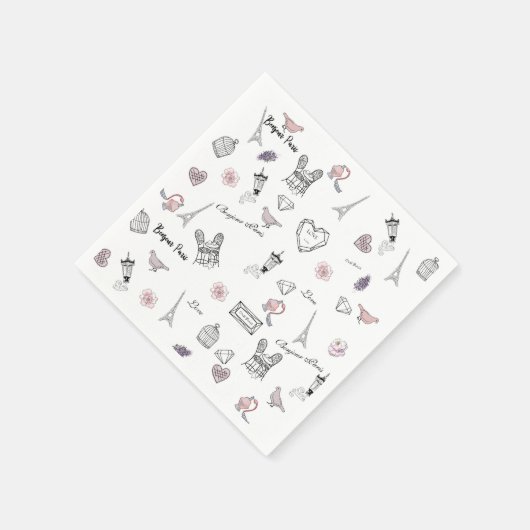 Liefde in Peris Bohemian Chic Floral Boho Girlly Servet (Hoek)