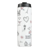 Liefde in Peris Bohemian Chic Floral Boho Girlly Thermosbeker (Voorkant)