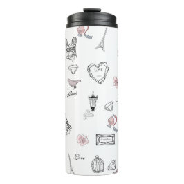 Liefde in Peris Bohemian Chic Floral Boho Girlly Thermosbeker