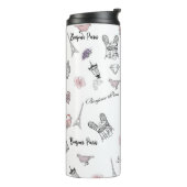 Liefde in Peris Bohemian Chic Floral Boho Girlly Thermosbeker (Gedraaid links)