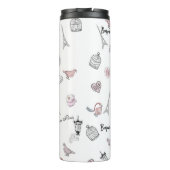 Liefde in Peris Bohemian Chic Floral Boho Girlly Thermosbeker (Achterkant)