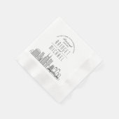 Liefde in Pittsburgh | Moderne Deco-stadshemelijn Servet (Hoek)