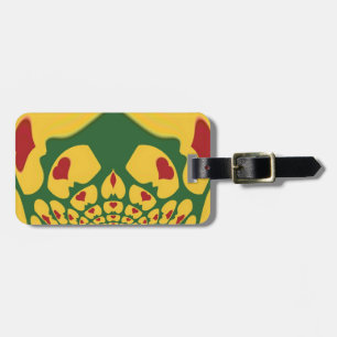 Liefde in Rasta Kleuren: Reggae Hearts Bagagelabel
