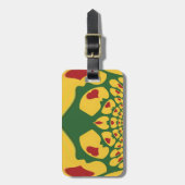 Liefde in Rasta Kleuren: Reggae Hearts Bagagelabel (Voorkant verticaal)