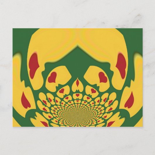 Liefde in Rasta Kleuren: Reggae Hearts Briefkaart (Voorkant)