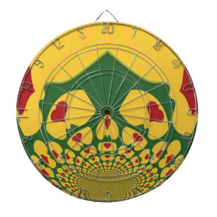 Liefde in Rasta Kleuren: Reggae Hearts Dartbord